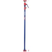 Telescopic support pole with blue shaft and red quick-lock handle ends