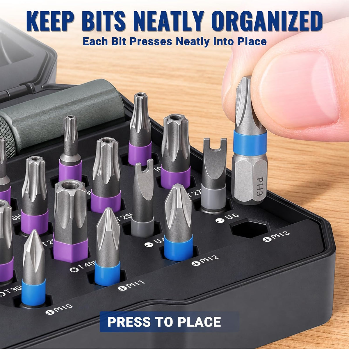 WORKPRO 42 in 1 Magnetic Screwdriver Set, with T Handle Ratchet Screwdriver