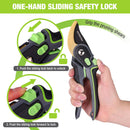 WORKPRO Bypass Pruning Shears, 9" Professional Garden Shears with Adjustable Handle Span, Premium Steel Garden Clippers, Titanium Coated Garden Tool, Cuts Up to 3/4 Inch