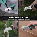 WORKPRO Pocket Knife, Hawkbill Folding Utility Knife with Lanyard Hole and Belt Clip, Electrician Knife for Cable Skinning and Carpet, Linoleum, Cardboard, Rope, Wire Cutting