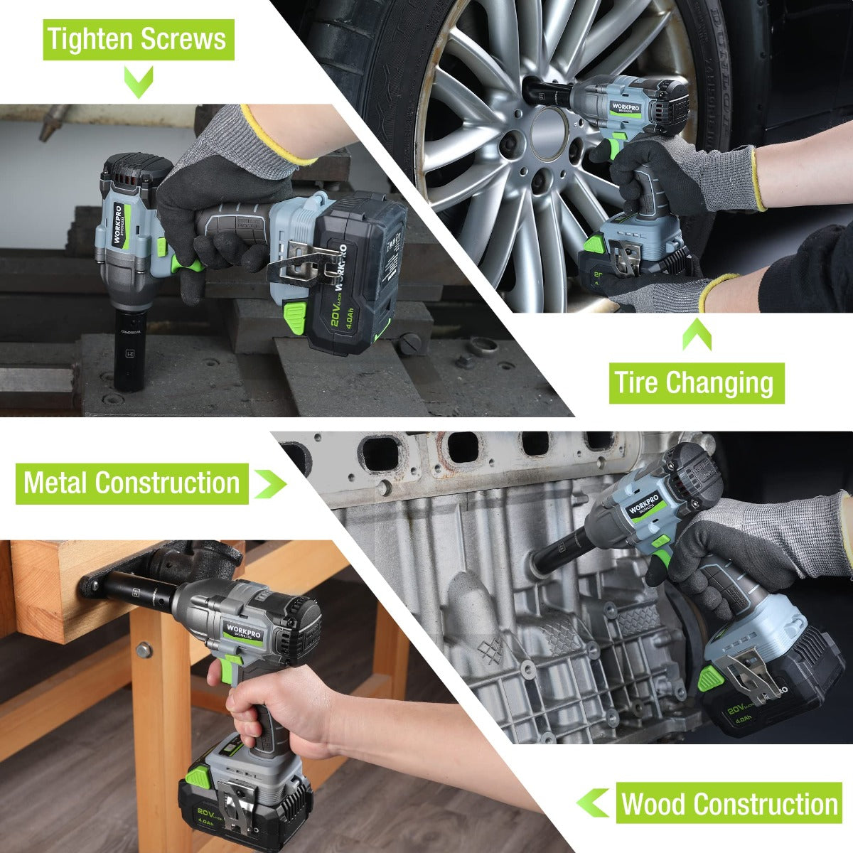 Cordless impact wrench kit with socket set and battery for fastening tasks
