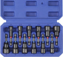 WORKPRO 12-Piece Magnetic Nut Driver Set, Premium Impact Power Hex Nut Driver Drill Bit Master Kit, SAE (1/4" to 9/16") and Metric (6-14mm), 1/4" Hex Shank and Quick-Change, Cr-V Steel