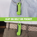 WORKPRO EDC Folding Utility Knife, Mini Box Cutter with Quick Open Axis Lock, Quick Change Blade Razor Knife, Foldable Small Pocket Knife with Belt Clip
