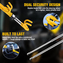 WORKPRO Steering Wheel Lock, Heavy Duty Anti-Theft Car Device with Double Hooks, Adjustable Universal Fit for Cars, Trucks and SUVs, Visible Security Lock with 3 Keys