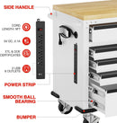 WORKPRO 72" x 22" 9-Drawer & 1-Door Rolling Tool Chest, Mobile Tool Storage Cabinet with Power Strip, Locking System, Heavy Duty Rolling Cabinet for Garage, Home & Kitchen, 1500 lbs Capacity