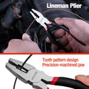 WORKPRO 7-piece Pliers Set, Black | Groove Joint Piler, Long Nose Piler, Slip Joint Piler, Linesman Piler, Diagonal Pliers for DIY & Home Use