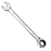 WORKPRO multi-size ratcheting wrench with chrome finish and 12-point box end