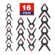 WORKPRO 16 Pcs Nylon Spring Clamp Set for Woodworking, Photography Studios and DIY Works