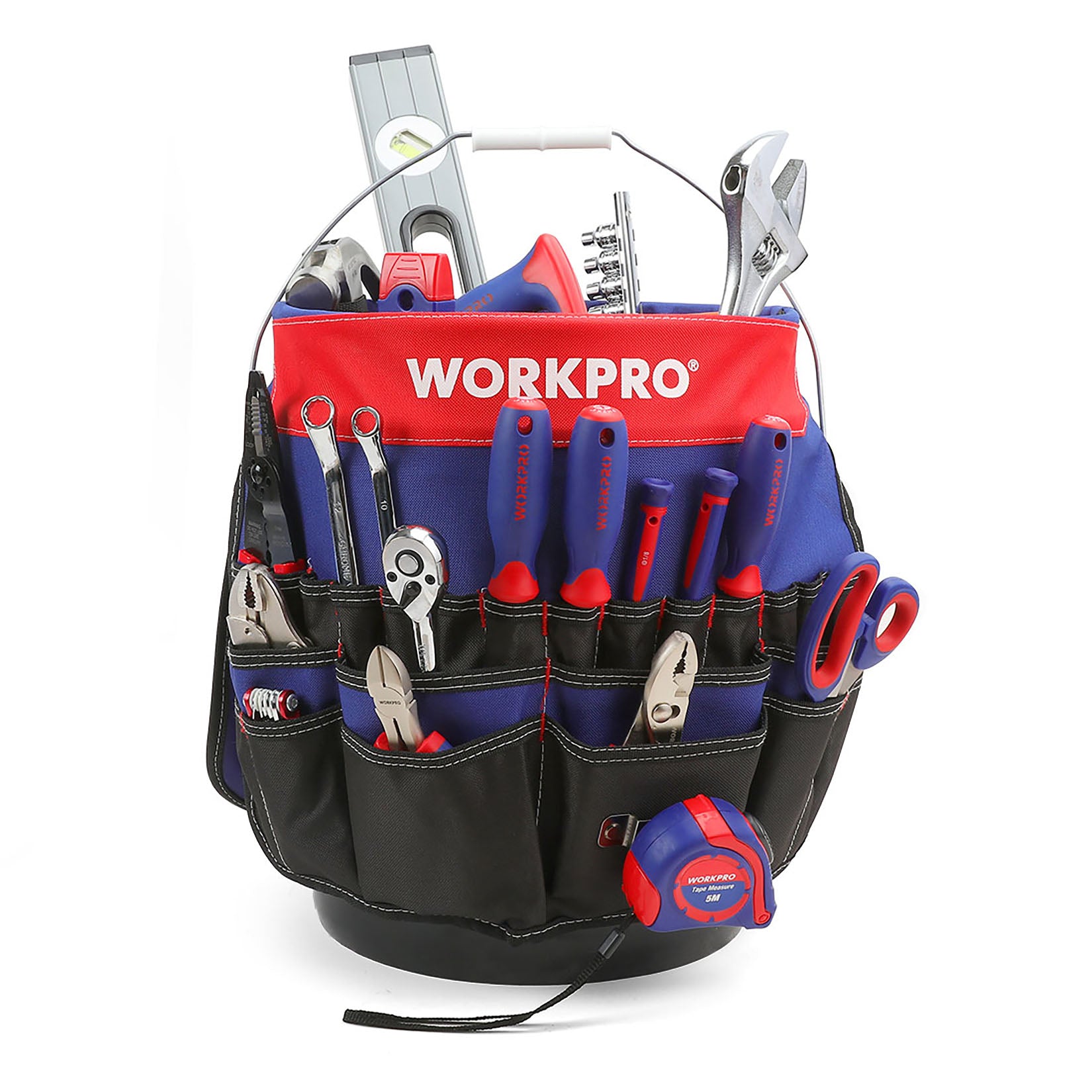 WORKPRO Bucket Tool Organizer with 51 Pockets (Tools Excluded)