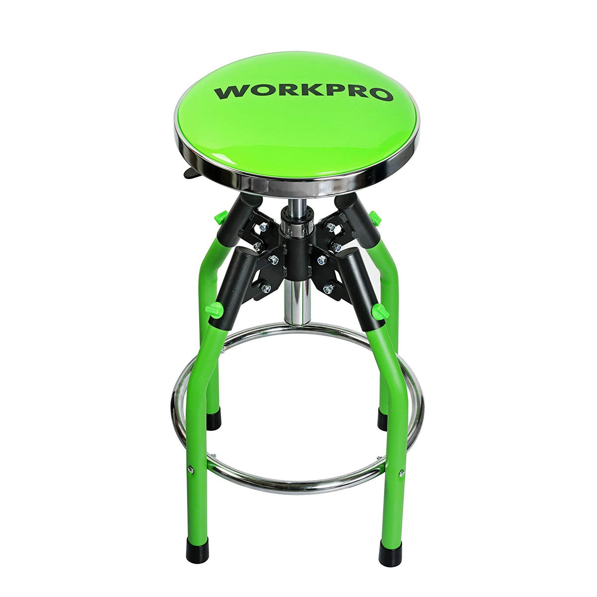 WORKPRO Heavy Duty Adjustable Hydraulic Shop Stool, Green