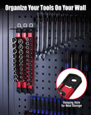 WORKPRO 6-Piece Magnetic Socket Organizer and Magnetic Screwdriver Organizer Set, 3-Piece 1/4", 3/8" & 1/2" Drive Metric & SAE Socket Rail, 3-Piece Screwdriver and Wrench Holder(Sockets not Included)