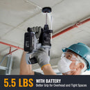 WORKPROX 20V Cordless Rotary Hammer Drill, 7/8" SDS-Plus, 2.0J Hammer Drill for Concrete with 4 Functions, Brushless Motor, 4.0Ah Battery & LED Light, Lightweight SDS Hammer Drill for Home Use