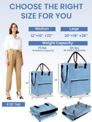 WORKPRO Large Rolling Grocery Bag, 36-Gallon Tote with 5 Wheels, 110 lbs Capacity, Dual Carry, Wide Zipper & Extra Storage for Shopping, Laundry & Moving