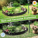 WORKPRO 6 inch × 40 feet Corrugated Metal Garden Edging, Black Landscape Edging Border, Flexible & Rust-Resistant, Easy to Install for DIY Lawn, Flower Bed, Gardens Fence
