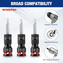 WORKPRO 3/8-inch Square to 1/4-inch Hex Quick Release Impact Socket Adapter and Bit Holder for Ratchet Wrenches, Drivers, Drills - Made from Durable CR-MO Steel