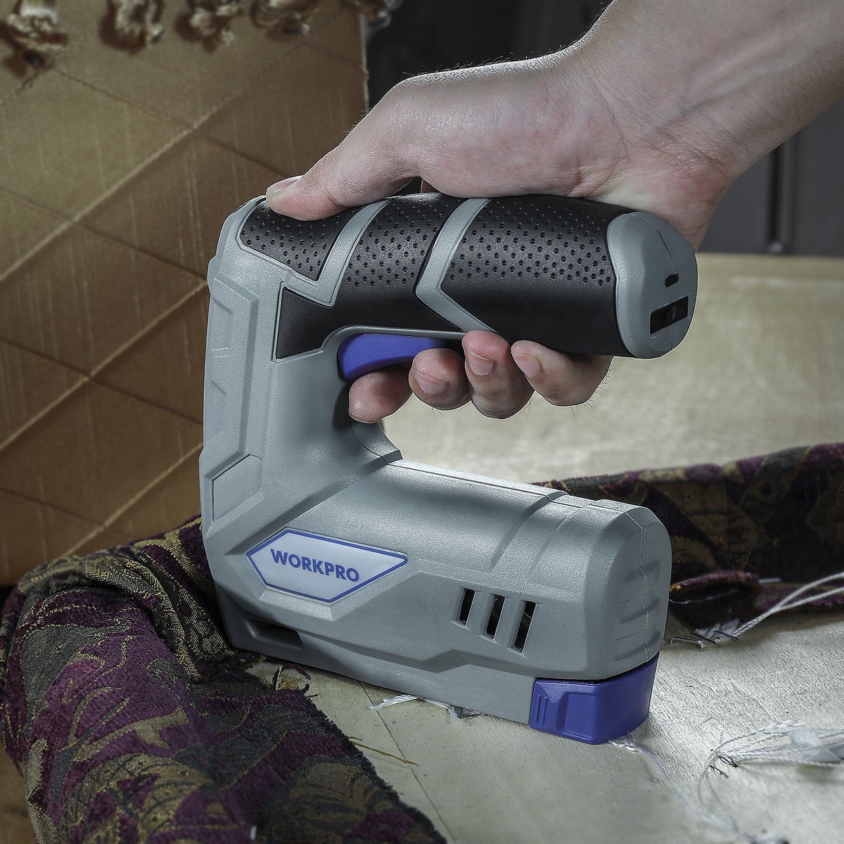 WORKPRO 3.6V Electric Staple Nail Gun 2000PCS staples nails with innovation, quality, and secure grip