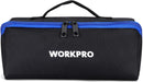 WORKPRO Tool Bag with Zipper, 10" Utility Wide Mouth Heavy Duty Tool Storage Bag, Multipurpose Zipper Tool Pouch Tote Bag for Organizer 3-pack
