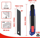 WORKPRO 18mm Retractable Utility Knife with 10-Piece SK5 Blades | Heavy Duty Snap-off Box Cutter, For Cartons, Cardboard and Boxes, Perfect for Office and Home Use
