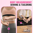 WORKPRO Soft Tape Measure, 60-Inch (150cm) Retractable Measuring Tape for Body Measurements, Sewing, Tailoring, Fabric, Cloth, Knitting and Crafts, Dual-Sided Scales with Carabiner Clip, Pink