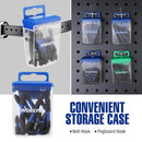 WORKPRO 16pcs PH2 Impact Phillips Screwdriver Bit Set, CNC Machined S2 Steel Tips with Magnetism, 1/4" Hex-Shank Driver Bits, 1"& 2" Long Impact Screwdriving Bits with Storage Box