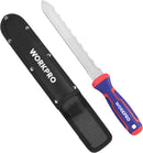 WORKPRO 8-Inch Insulation Knife, Stainless Steel Blade Insulation Cutter | Double Side Serrated Sharp Duct Knife, for Heat Material Foam, Rockwool, Styrofoam, Sod Cutter Garden Knife for Lawn Repair