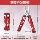 WORKPRO Gifts for Men Father Husband, 24-in-1 Mutitool, Stainless Steel Multitool Pliers with Pocket Knife and Screwdrivers, EDC Self-locking Multi Tool with Sheath, Belt Clip for Fathers Day