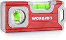 WORKPRO Small Level, 4-1/2 Inch Mini Level Tool, Magnetic Pocket Level with 2 Different Bubbles 90°/180°, Aluminum Alloy Construction, Red