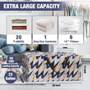 WORKPRO 6 Pack Extra Large Moving Bags with Zippers & Carrying Handles Backpack Straps, Heavy-Duty Storage Tote for Space Saving & Storage, Alternative to Moving Box (W - Alphabet Printing)