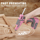 WORKPRO 7.2V Cordless Hot Melt Glue Gun Kit - Pink Ribbon
