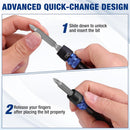 WORKPRO 2-Piece Drill Screwdriver Bit Holder for Impact Driver Bits, 3" Drill Bit Extension, 1/4 Inch Hex Shank Quick Release Extension Adapter, Ideal for Nuts, Drills and Socket Driver Adapters