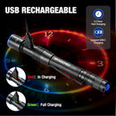 WORKPRO 2-in-1 UV Pen Flashlight with White Light, 395nm Black Light Penlight, Zoomable Focus, USB-C Rechargeable & Dry Battery Compatible for Pet Urine Detection, Camping, Emergency