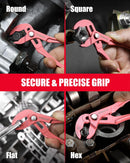 WORKPRO Mini Water Pump Pliers, 4-Inch Groove Joint Pliers, Fast Adjustable Tongue and Groove Plier with 15-Position Push-Lock, V-Jaw for Multi-Surface Grip, EDC Plier for Tight Spaces & Versatile Use