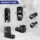 WORKPRO 6PCS O2 Oxygen Sensor Socket, Automotive 3/8" 1/2" Drive x 1-1/16" 7/8" 27mm 22mm O2 Sensor Socket Removal Tool and Thread Chaser Set, for Oil Pressure Vacuum Thermal Oxygen Sensors