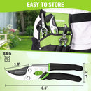 WORKPRO Bypass Pruning Shears, 8.5" Hand Pruner with Non-Slip Grip Handle, Garden Clippers with High Carbon Steel for Branches, Flowers, Fruits, Plants, Bonsai, Gardening Gifts for Women Men
