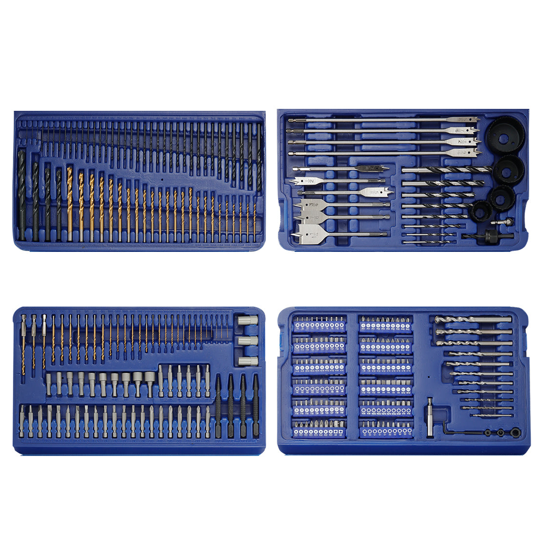 WORKPRO Drill Set, 300 Pcs Drill and Driver Accessory Set for Metal, Wood, Cement Concrete and Plastics