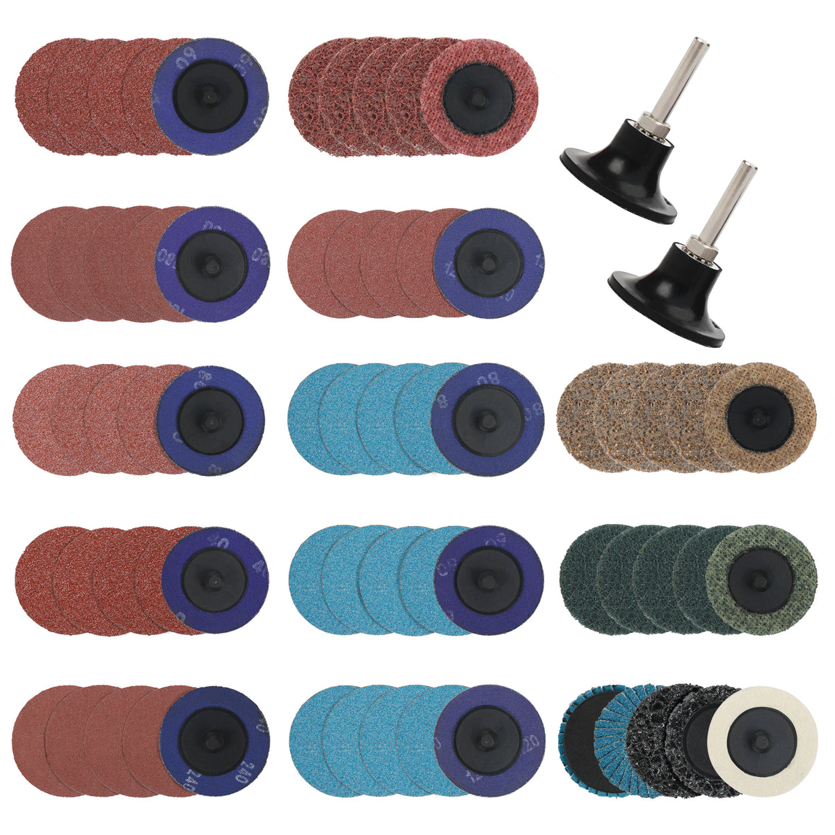 WORKPRO 101 Pcs Sanding Discs Set 2 inch Discs with 1/4 inch Holder