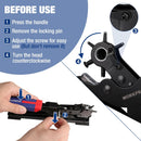 WORKPRO Leather Hole Punch Set, Desktop Rotary Belt Hole Puncher | Heavy Duty Leather Punch Tool with 6 Punch Sizes for Belts, Dog Collars, Watch Bands, Shoes, Saddles and DIY Projects