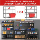 WORKPRO 5-Tier Metal Shelving Unit, 48"W x 24"D x 72"H Heavy Duty Adjustable Storage Rack for Garage, Basement, Warehouse, Workshop, Black/Silver