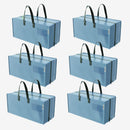 WORKPRO 6 Pack Extra Large Moving Bags with Zippers & Carrying Handles Backpack Straps, Heavy-Duty Storage Tote for Space Saving & Storage, Alternative to Moving Box (Dusty Blue)