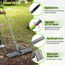 WORKPRO Lawn Leveling Rake, 30” x 10” Rake with 6FT Adjustable Handle | Heavy Duty Leveling Rake with Premium Stainless Steel & No-Slip Grip for Garden, Backyard, Golf Course, Farm, Pasture
