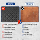 WORKPRO Black Metal Steel Panel Garage Wall Pegboard Organizer