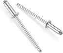 WORKPRO 200Pcs Aluminum Blind Rivets, 1/8" x 3/8" Pop Rivets Assortment, Aluminum Grip and Steel Mandrel, for Metal, Marine Boat, Automotive, Railway, and Duct Work- Pack of 200, Silver