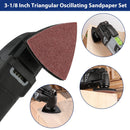 WORKPRO 150PCS Triangle Sanding Pads, 3-1/8 Inch Hook and Loop Fit for Oscillating Multi Tool, 40/60/80/120/180/240 Grit for Sanding, Grinding
