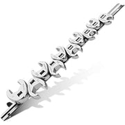 Chrome crowfoot flare nut wrenches with SAE markings, 3/8-in drive