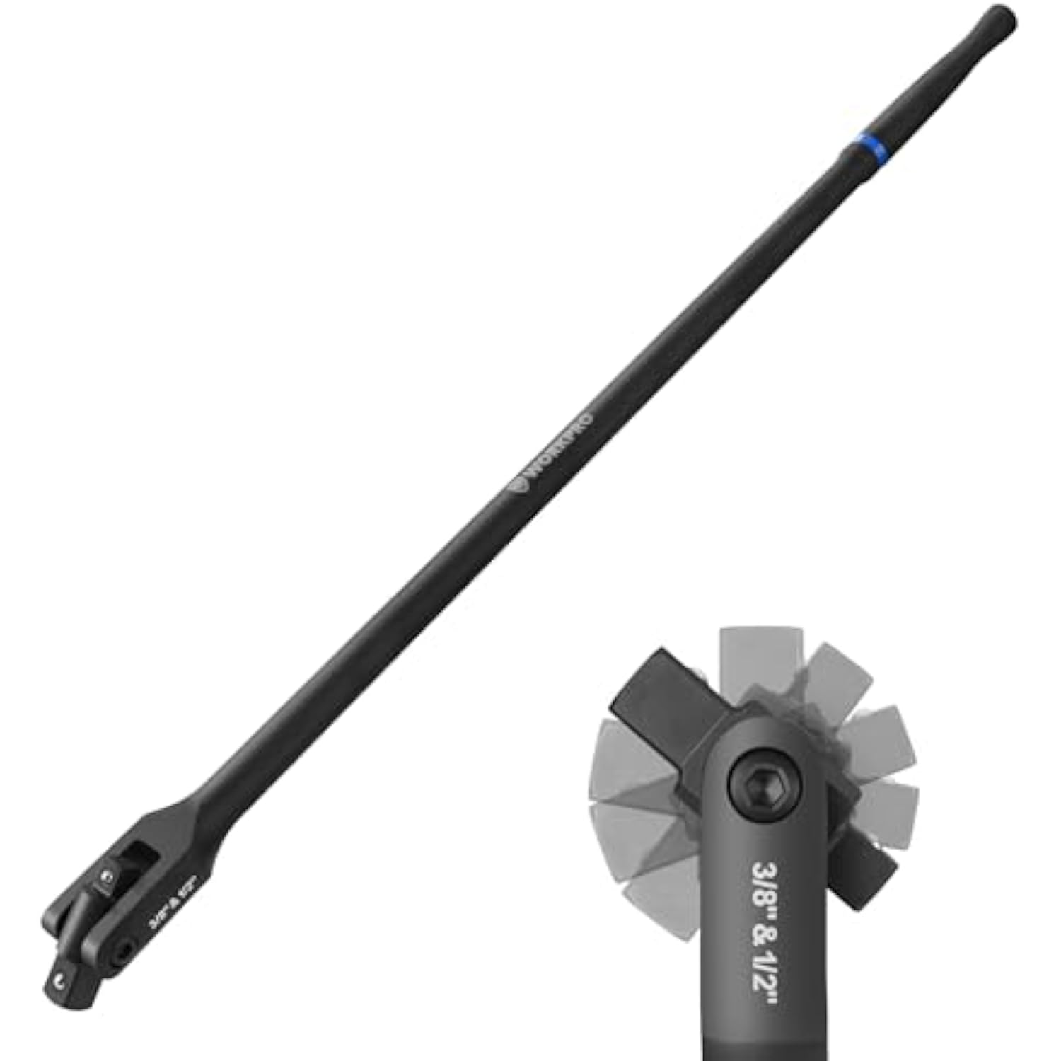 WORKPRO 24-inch Dual Drive Breaker Bar, 3/8