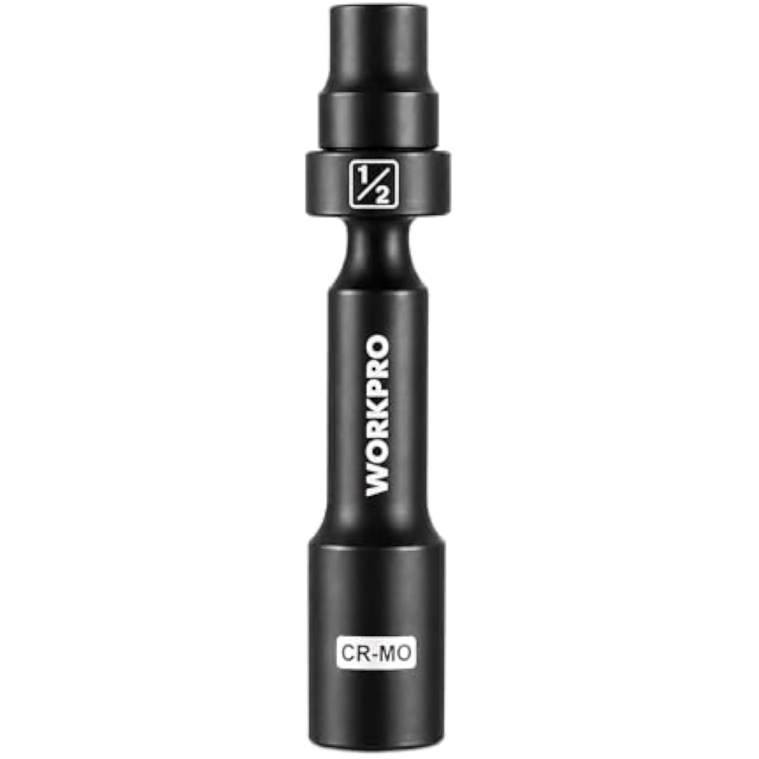 Black 1/2-in drive swivel driveline socket with CR-MO label