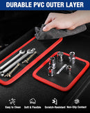 WORKPRO 2-Piece Magnetic Tool Mat, Flexible Magnetic Tool Holder Tray with Durable PVC Surface for Garage, Workshop and Auto Repair