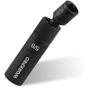 WORKPRO 5/8 in magnetic spark plug socket, knurled grip, black phosphate finish