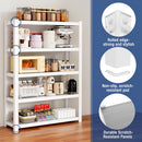 WORKPRO 5-Tier White Shelving with Board, 36.2”Wx16.5”Dx72”H, 3000LBS Load