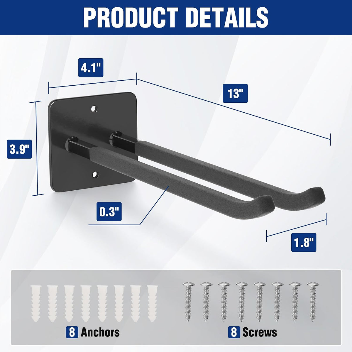 WORKPRO Heavy Duty Garage Storage Hooks Tool Organizers 4 Pack